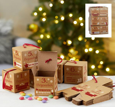 Adventskalender zum Selbstbefüllen Adventskalender zum Selbstbefüllen