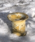Preview: Beheizbare Winter-Wildvogeltränke aus Keramik, caramel