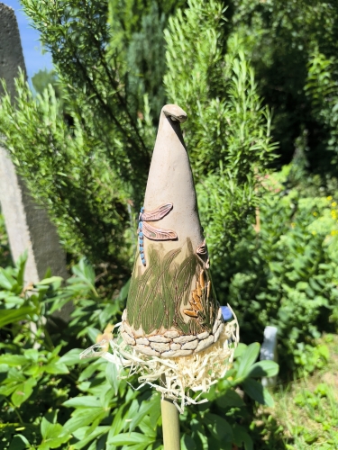 Preview: Ohrwurmhaus, Käferzipfel, Insektenhotel, Zaunhocker - Libelle