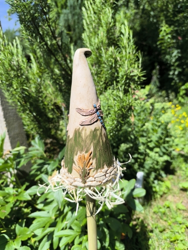 Preview: Ohrwurmhaus, Käferzipfel, Insektenhotel, Zaunhocker - Libelle