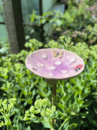 Steck-Insektentränke Flieder, Blümchen, Marienkäfer - B-Ware