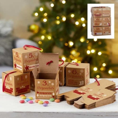 Adventskalender Bastelset, DIY mit Spruch - begrenzte Anzahl vorhanden