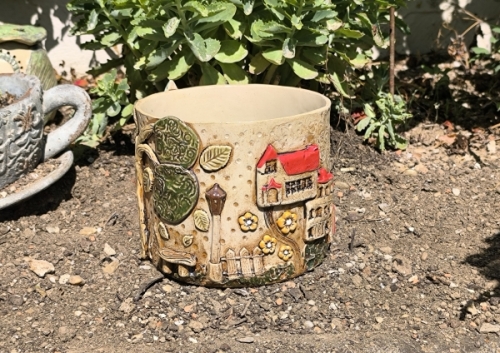 Mediterraner Blumenübertopf "Toska-D"