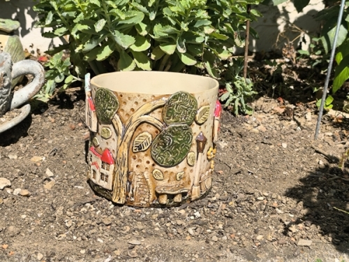 Preview: Mediterraner Blumenübertopf "Toska-D"