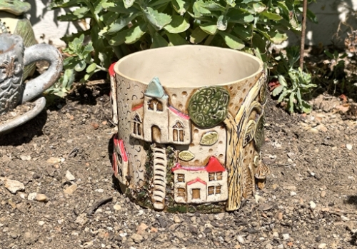Mediterraner Blumenübertopf "Toska-F"