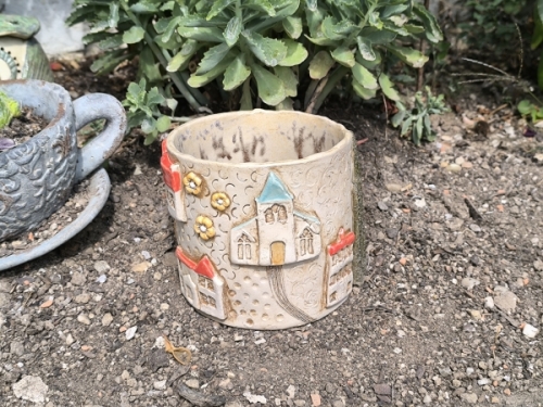 Preview: Mediterraner Blumenübertopf "Toska-H"