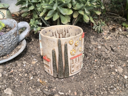 Preview: Mediterraner Blumenübertopf "Toska-H"