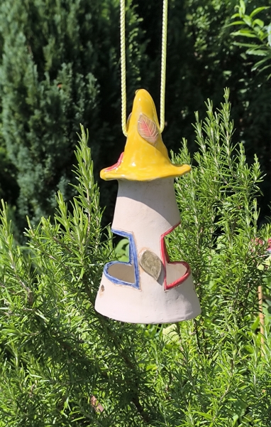 Vogelfutterturm Keramik, Handgearbeitet