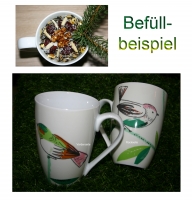 Motiv-Tasse zum Befüllen mit Vogelfutter
